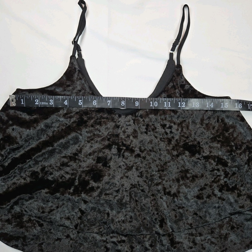 Madison & Berkeley Crushed Velvet Swing Cami SMALL Party Glam Goth‎ Festival Top - Picture 5 of 6